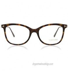 Eyeglasses Tom Ford FT 5510 052 Shiny Classic Dark Havana Front  Rose Gold Templ