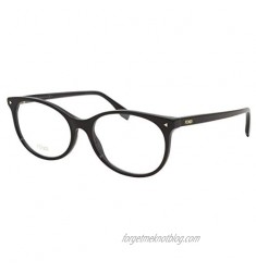 Fendi FF0388 807 Eyeglasses Women's Black Full Rim Oval Optical Frame 53mm