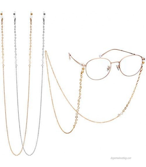 2 Pieces Star Eyeglass Chain Metal Sunglasses Chain Reading Eyeglasses Holder Strap Cord Lanyard Eyewear Retainer