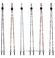 6 Pieces Colorful Face Mask Lanyards for Women Men Adults Ajustable Mask Holder Chain Hanger Cords String Necklace Comfortable Around Neck(Cotton 35inches)