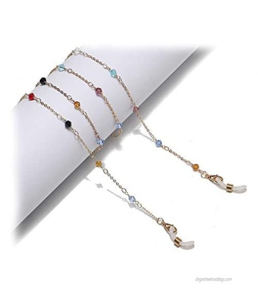 Fashion Eyeglass Chains for Women Colorful Acrylic Beads Glasses Chain Cord Beaded Eyeglass Necklace Sunglasses String Holder