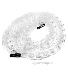 Grannycore Chunky Acrylic Glasses Chain/Holder [Retro  Chic] Crystal Clear