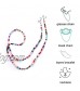 Hanpabum 4Pcs Face Mask Lanyard Eyeglass Holder for Women Multifunction Bead Chain Necklace Around Neck