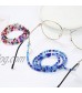 Hanpabum 4Pcs Face Mask Lanyard Eyeglass Holder for Women Multifunction Bead Chain Necklace Around Neck