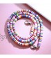 Yokawe Face Mask Chain Lanyards Colorful Mask Holder Chain Necklace Polymer Clay Rainbow Mask Necklace Around The Neck Mask Anti-Lost Strap for Women and Girls