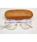 2 Pack Hard Shell Glasses Case for Women Men Leather Eyeglass Case Eyeglasses Protective Cases