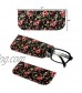 [3 PACK / 5 PACK] JAVOedge Floral Collections Ultra Light Soft Pouch Eyeglass Storage Case w/Microfiber Eyeglass Cloth