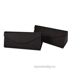 Bleiou Foldable Glasses Case Leather Hard Glasses Sunglasses Case Easy to Carry  Pack of 2