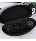 BodyTel Hard Sunglasses Case Portable Glasses Case with Plastic Carabiner Hook and Cleaning Cloth Use for Women Men Kids Black