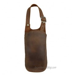 Hide & Drink  Leather Hanging Glasses Bag  Adjustable Strap  Travel Essentials  Everyday Accessories  Handmade Includes 101 Year Warranty :: Bourbon Brown