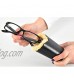 HOME-X Magnetic Eyeglasses Holder Fleece Lined Glasses Holder Hard Glasses Case for Men and Women 5 L x 4 W x 1½ H Black
