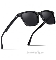 Carfia Chic Retro Polarized Sunglasses for Women & Men UV400 Protection Hand-Polished Acetate Frame