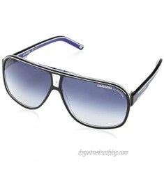 Carrera Grand Prix 2/S Rectangular Sunglasses  Black/Blue Shaded  64mm  9mm