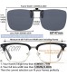 CAXMAN Polarized Clip On Sunglasses Over Prescription Glasses for Men Women UV Protection