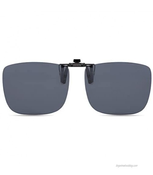CAXMAN Polarized Clip On Sunglasses Over Prescription Glasses for Men Women UV Protection