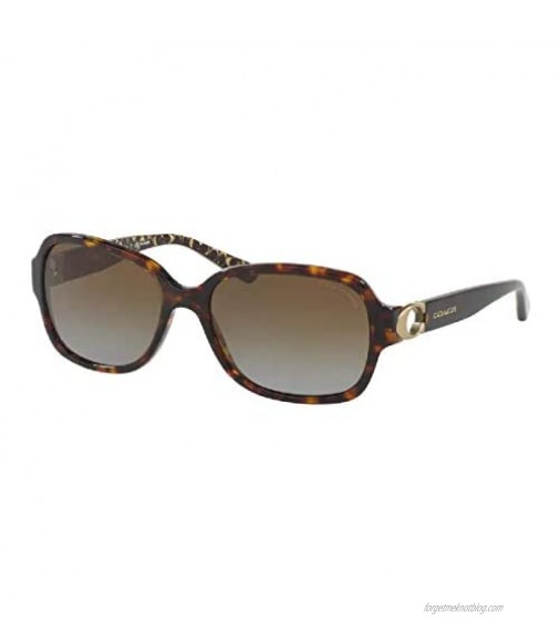 Coach HC8241 Rectangle Sunglasses for Women + FREE Complimentary Eyewear Kit