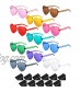 Gejoy Heart Shaped Love Rimless Sunglasses One Piece Transparent Candy Color Frameless Glasses Tinted Eyewear (11 Pairs Color G) Medium