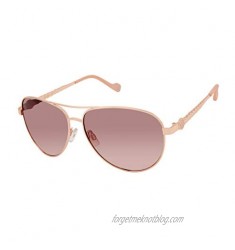 Jessica Simpson Women's J5702 Metal Aviator Sunglasses with 100% UV Protection  60 mm