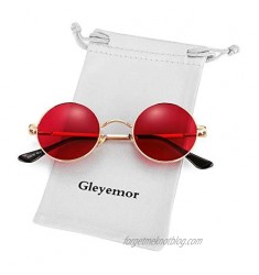 John Lennon Glasses - GLEYEMOR Polarized Round Sunglasses for Men Women Hippie Circle Sunglasses