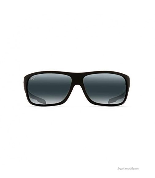 Maui Jim Island Time Polarized Wrap Sunglasses Matte Black Rubber/Neutral Grey One Size