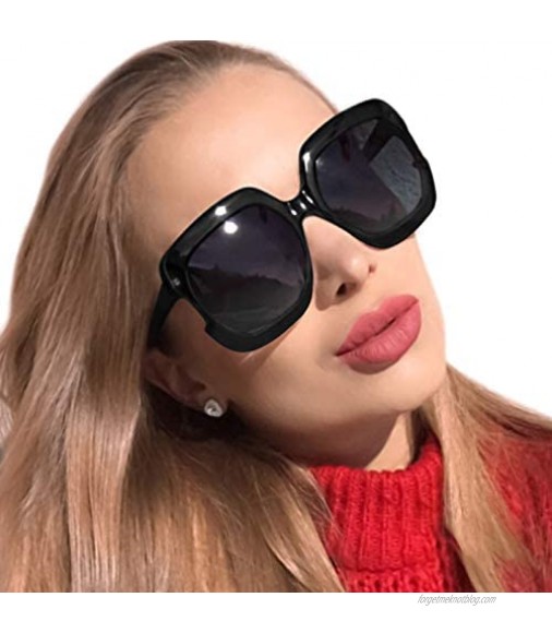 MuJaJa Polarized Sunglasses for Women Sunglasses-Retro Oversized Eyewear with UV400 Protection
