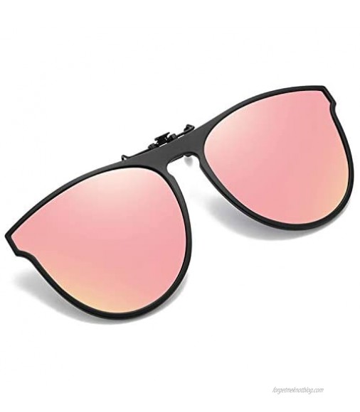 OopsMi Polarized Clip-on Sunglasses TR90 Frame Flip Up Driving Glasses For Prescription Glasses