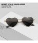 Polarized Heart Sunglasses for Women Fashion Lovely Style Metal Frame UV400 Protection Lens