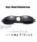 Polarized Sunglasses Small Size Rectangular Metal Frame for Men and Women UV400 Protection
