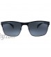 Prada Conceptual PR 51OS 1BO5Z1 Matte Black Metal Rectangle Sunglasses Grey Polarized Lens