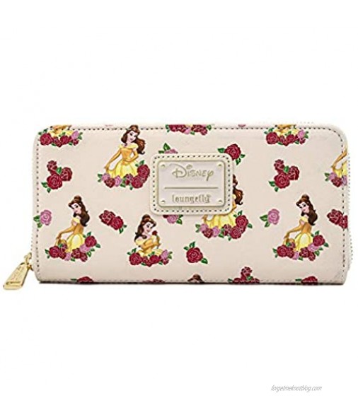 Loungefly Beauty and the Beast Belle AOP Rose Wallet