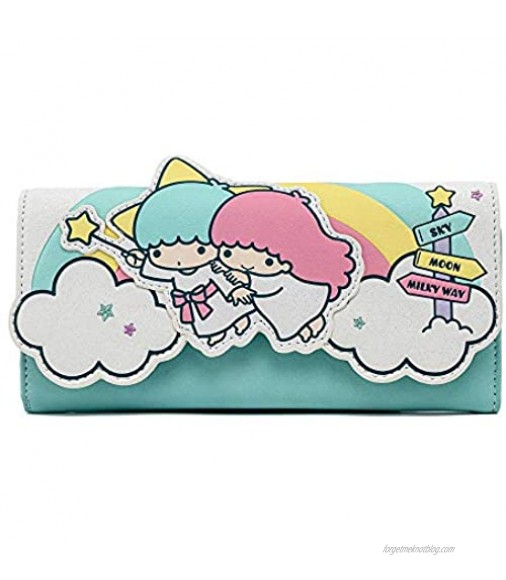 Loungefly Sanrio Little Twin Stars Rainbow Cloud Tri-Fold Wallet