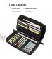 OPAGE Wallet for Women Large Capacity Credit Card Clutch Genuine Leather RFID Blocking Wallets Zip Around Purse Phone Holder