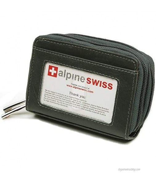 Alpine Swiss Womens Accordion Organizer Wallet Leather Credit Card Case ID