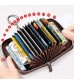 FurArt Credit Card Wallet Zipper Card Cases Holder for Men Women RFID Blocking Key Chain Compact Size