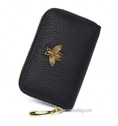 imeetu RFID Credit Card Holder  Small Leather Zipper Card Case Wallet for Women