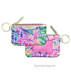 Lilly Pulitzer ID Case Keychain Wallet with Zip Close  Cute Durable Card Holder for Women Teen Girls  It Was All A Dream