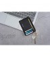 Women Slim Leather Minimalist Front Pocket Wallet Card Case Holder with ID Window & Keychain (Black)