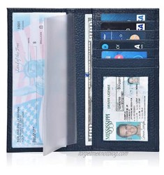 Check Book Cover for Men and Women - Leather Standard Register Checkbook Case