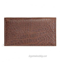 Hunter Allen Textured Bison Leather Checkbook Cover - Made in USA