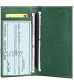 Leather Checkbook Cover for Top & Side Tear Registers Duplicate Checks with Plastic Insert Flap Slim Wallet Card Holder for Men Women