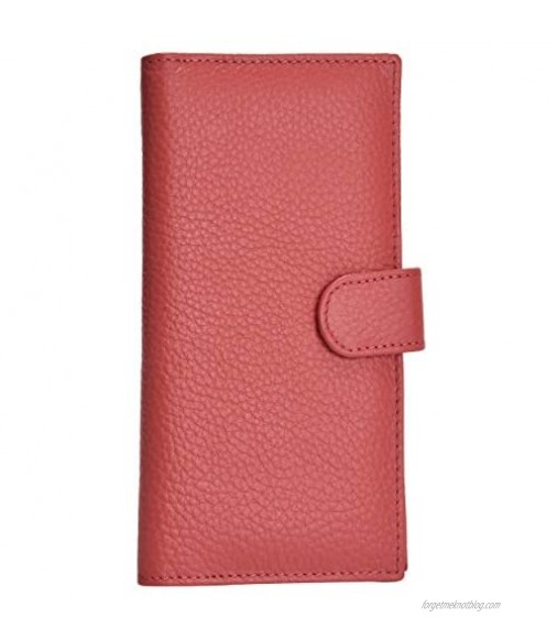 Leather Checkbook Cover RFID Wallets For Women Duplicate Check Card Pen Holder