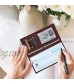 Leather Checkbook Cover Wallets For Men RFID Minimalist Duplicate Check Holder