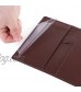 Leather Checkbook Cover with Pen Holder and Built-in Divider Basic Checkbook Holder Case for Men&Women (Brown)