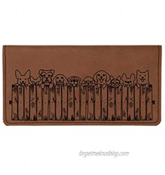Peeking Pups Laser Engraved Leatherette Checkbook Cover