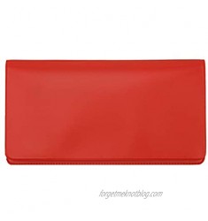 Red Vinyl Checkbook Cover  Top Tear Personal Vinyl Checkbook Cover