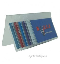 Sets of Heavy Duty Vinyl Plastic 6 Pages Secretary Checkbook Cover or long Wallet Inserts MADE IN USA