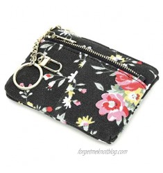 Beurlike Womens RFID Coin Purse Change Wallet Small Leather Card Holder Keychain