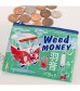 Blue Q Coin Purse Weed Money. Made from 95% recycled material the ultimate little zipper bag to corral money ear buds gift cards stamps vitamins coins. 3h x 4w.