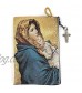 Catholic Rosary Pouch Saint Joseph and Baby Jesus & Madonna and Child 4 x 6 Jewelry & Coin Purse with Cross Small Woven Tapestry Icon Bag Bolsa de Rosario Católico para Joyería