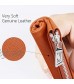 FurArt Genuine Leather Coin Purse Change Purse With Zipper Soft Leather Coin Pouch Mini Size